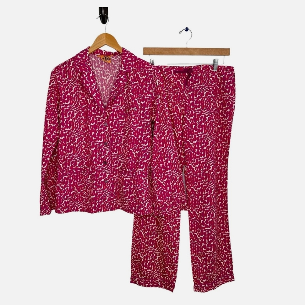 Tory Burch | Women's 2-piece Animal Print Pajama Set - Pink Loungewear